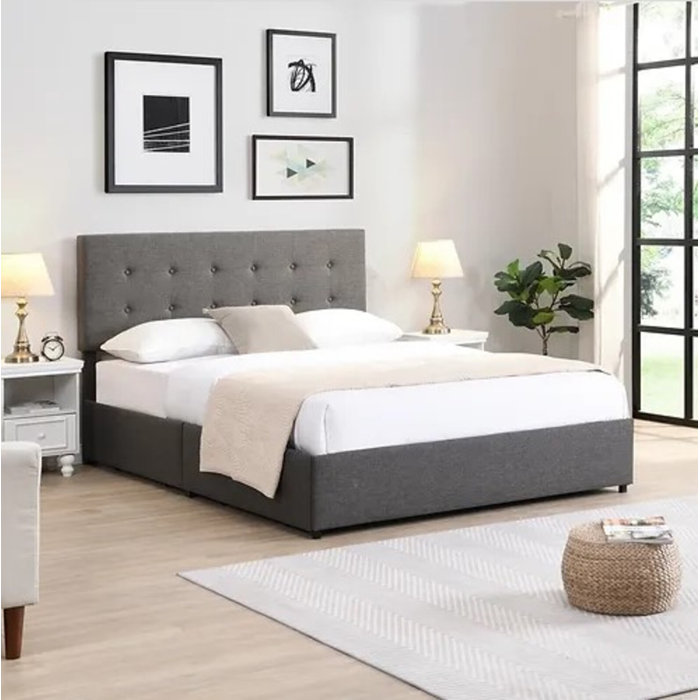 Latitude Run® Tufted Storage Platform Bed Wayfair